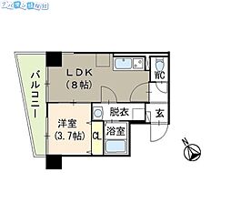 ブレイカーズ萬代 1LDKの間取図画像