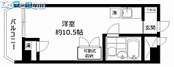 トーカンマンション医学町 ワンルームの間取図画像