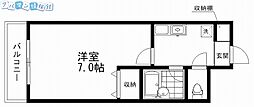 ウォーターフロント礎町 1Kの間取図画像