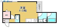 シュトラーセ幸町 ワンルームの間取図画像