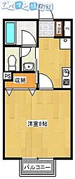 リヴェールT 1Kの間取図画像