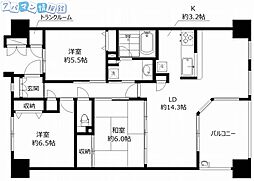 ダイアパレス川端町 3LDKの間取図画像