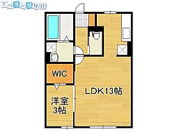 デルニエ 1LDKの間取図画像