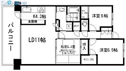 パストラルハイム萬代橋 3LDKの間取図画像