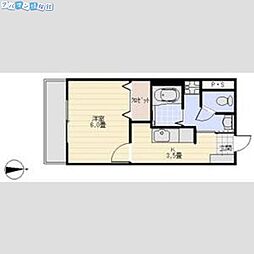第3ロイヤル礎 1Kの間取図画像