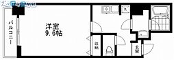 ヒルズ川端 1Kの間取図画像