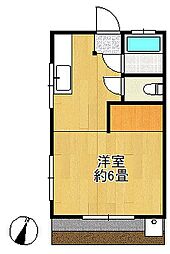 佐藤荘 1Kの間取図画像
