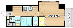ImpRex3号館 1Kの間取図画像