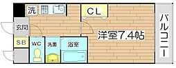 ブラオ高槻 1Kの間取図画像