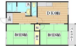ハイムアネックス 2DKの間取図画像