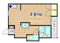 ランプ 1Kの間取図画像