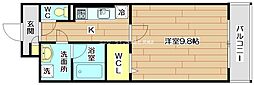 カンナビーノ 1Kの間取図画像
