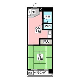 ニュー野村マンション 1DKの間取図画像