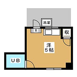 メゾン吉田 ワンルームの間取図画像