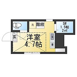アーバンプレイス新宿落合B ワンルームの間取図画像