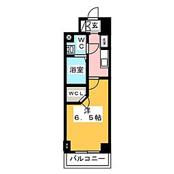 レジディア笹塚II 7階1Kの間取り