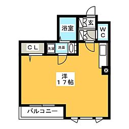 プロスペクト初台 ワンルームの間取図画像