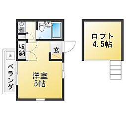 グリーンハイツ ワンルームの間取図画像