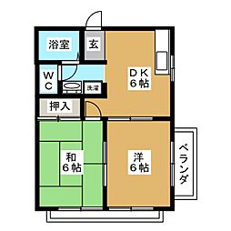 ルネ・マツトシ 2DKの間取図画像