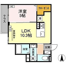 セレスティア中野上高田 1LDKの間取図画像