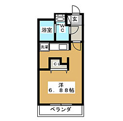 Branche中野富士見町 ワンルームの間取図画像