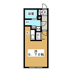 Branche中野富士見町 1Kの間取図画像