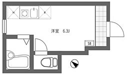 Facil ワンルームの間取図画像