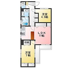 SEASON-COURT 2LDKの間取図画像