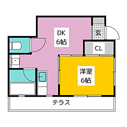 プルミエ荻窪 1階1DKの間取り