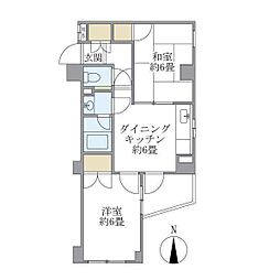 サンコート荻窪 1階2DKの間取り