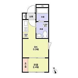西荻窪レジデンス 1DKの間取図画像