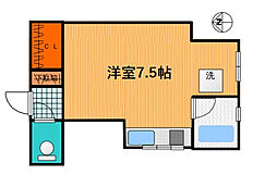 アムール阿佐ヶ谷参番館 ワンルームの間取図画像