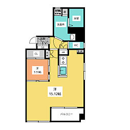 グランドメゾン阿佐ヶ谷 6階1LDKの間取り