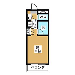 エミネント高円寺 3階ワンルームの間取り