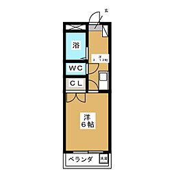 第1富士ビル 1階1Kの間取り