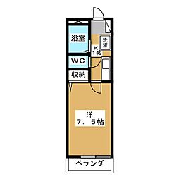 ヴェルドミール高円寺 1Kの間取図画像
