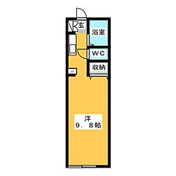 メゾン・ロワール ワンルームの間取図画像