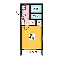 メゾンミキ 1Kの間取図画像