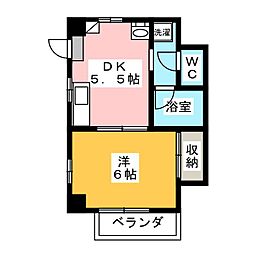 アクア・イゾラ上石神井 1階1DKの間取り