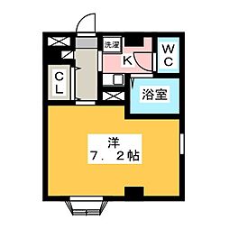 VIEWカワシマ 1Kの間取図画像