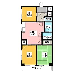 石神井台第二サンライフ 3LDKの間取図画像
