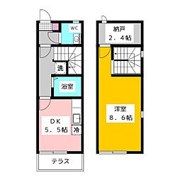 フレックス・ヴィラ 1階1SDKの間取り