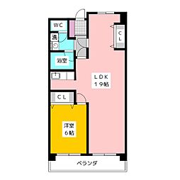 第2上井草パールマンション 1階1LDKの間取り
