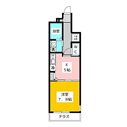 Green Ties 石神井台 1階1DKの間取り