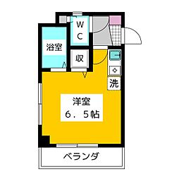 ラルジェントビル ワンルームの間取図画像