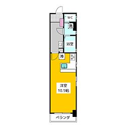 武蔵関ステーションフロント 3階1LKの間取り