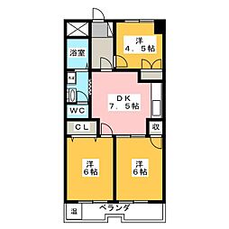 第3栄ビル 5階3DKの間取り