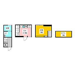 KOTONA 1階1DKの間取り