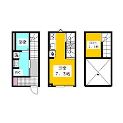 MOK-TERRACE NERIMA Villa 1階ワンルームの間取り