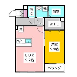 エルスタンザ下石神井 1階1LDKの間取り